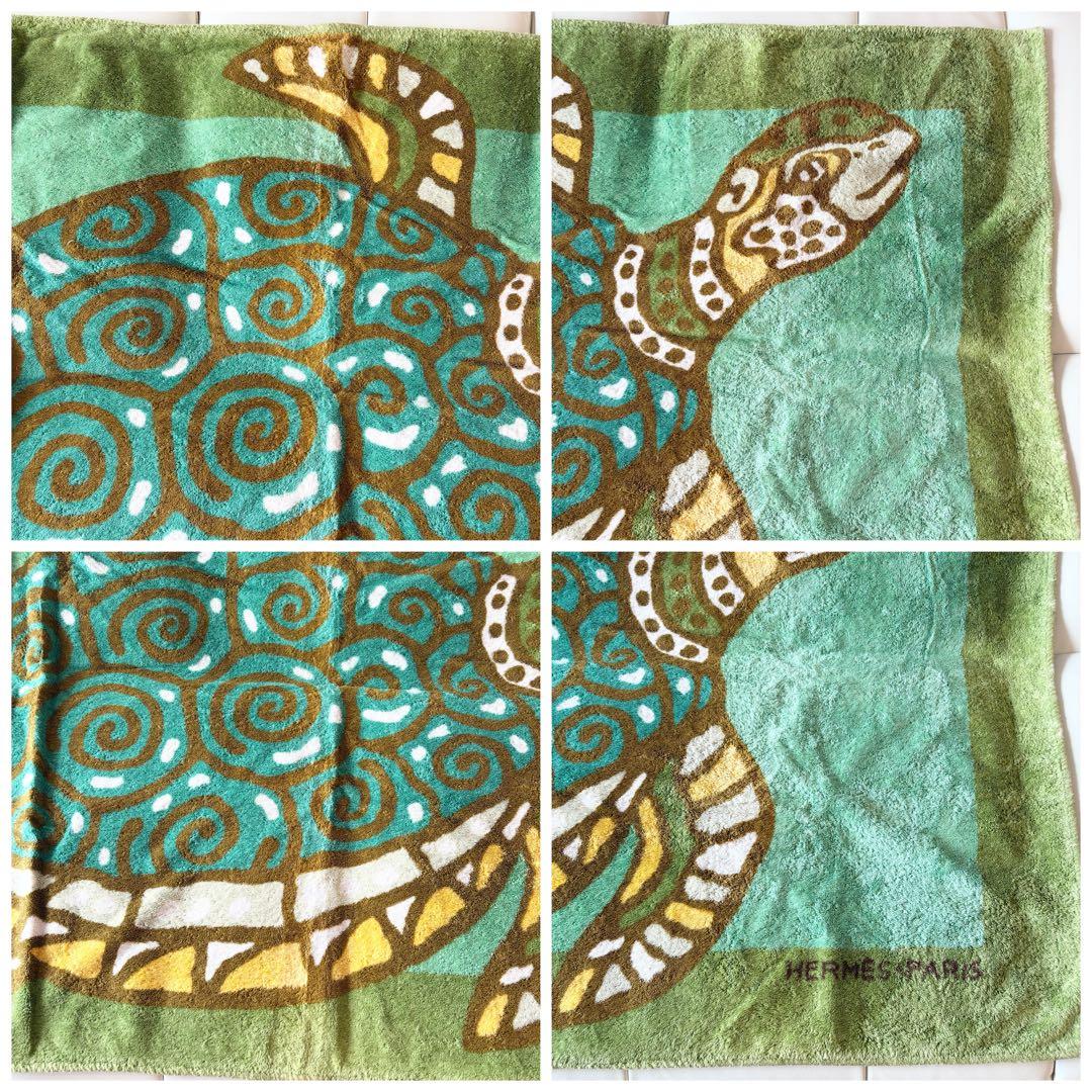 HERMES エルメス　ビーチタオル　バスタオル　アニマル　かめ　亀