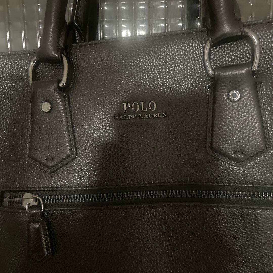 坂*馬様 POLO RALPH LAUREN 黒 レザートートバッグ