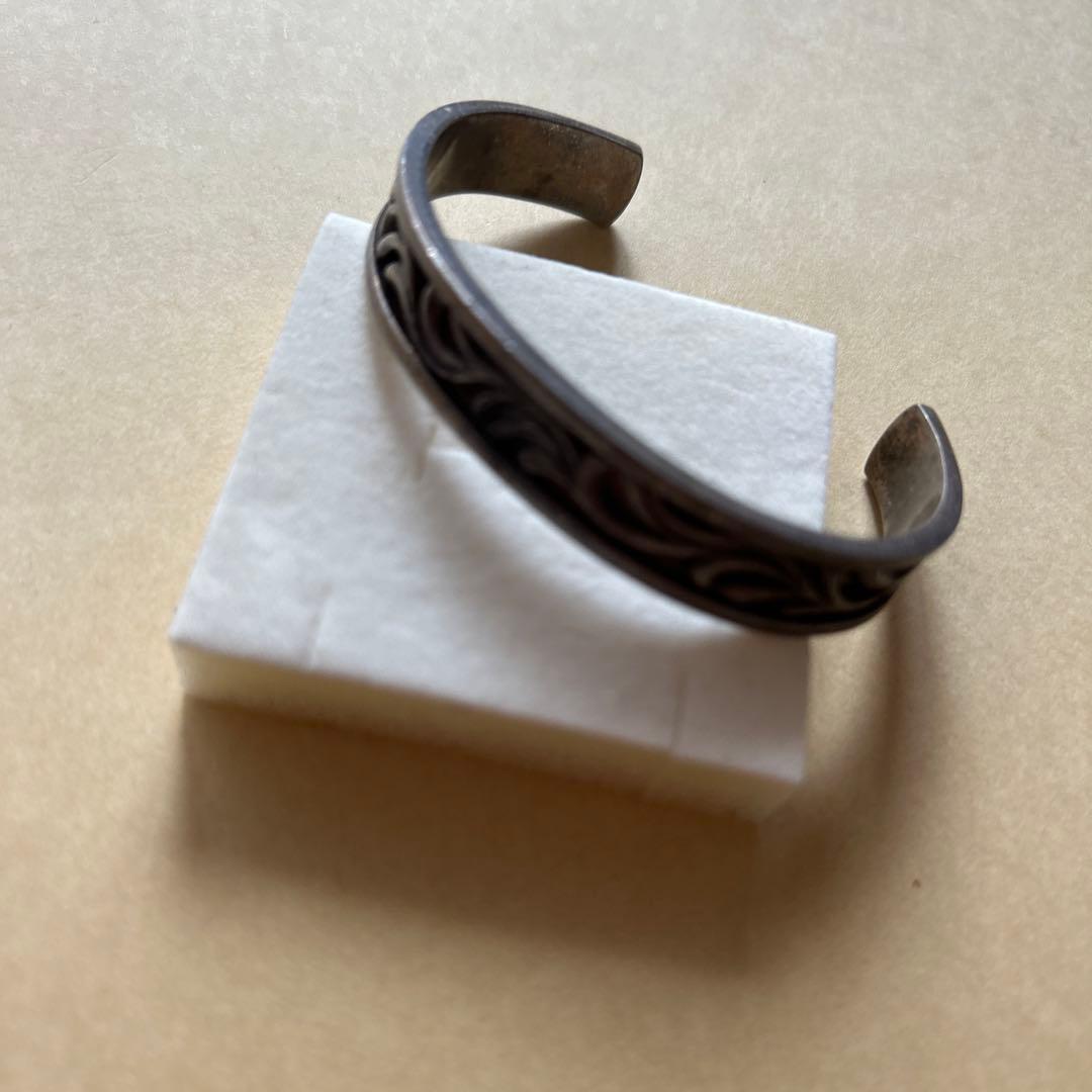 シルバーデザインバングル　インディアンジュエリー　UC刻印　925