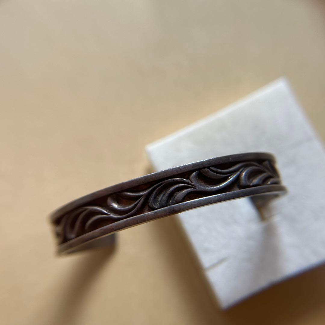 シルバーデザインバングル　インディアンジュエリー　UC刻印　925