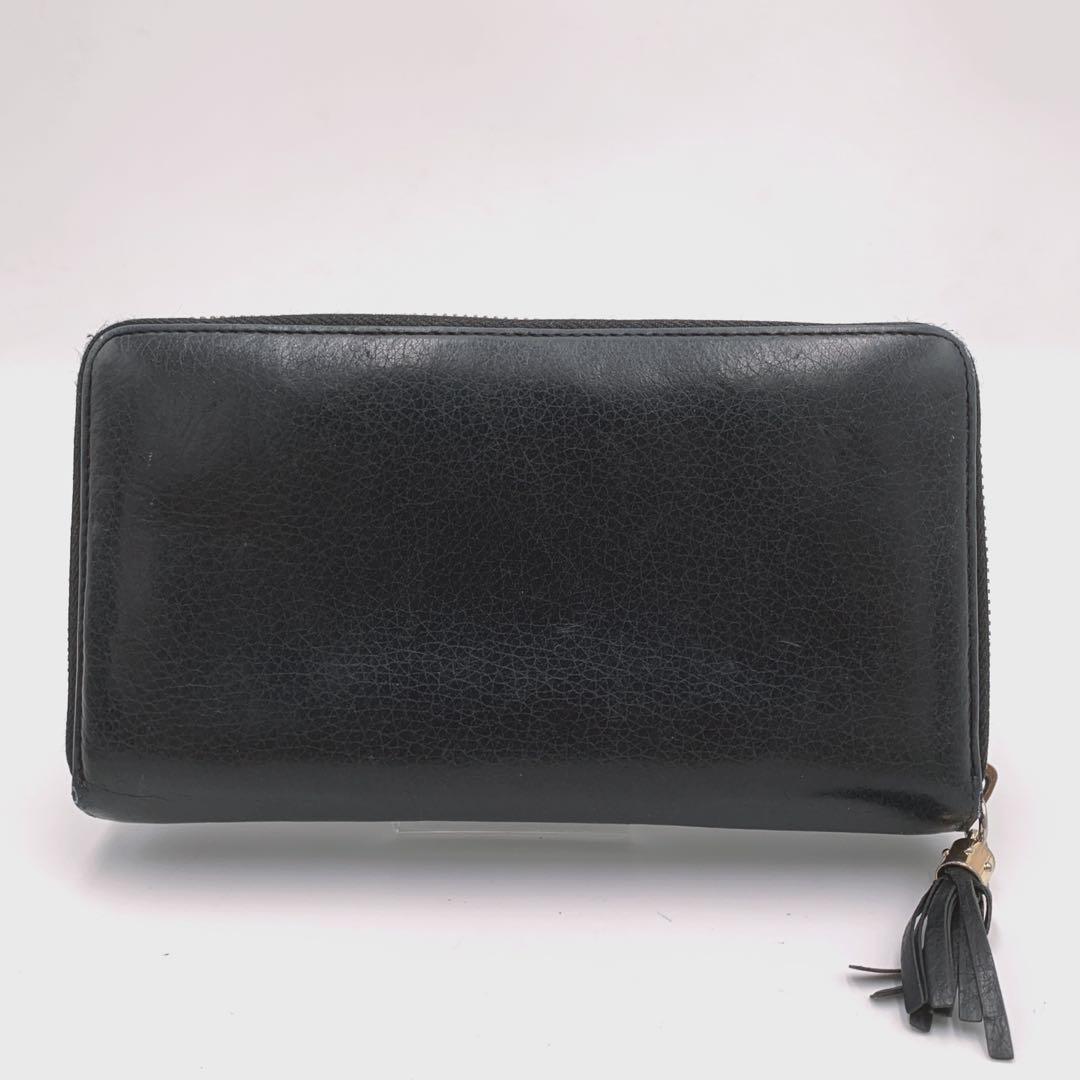 GUCCI GG ソーホー レザー 長財布 ラウンドジップ ロングウォレット
