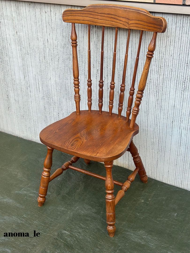 1008【ダイニングチェア】　米国　木製　ウィンザーチェア　スティックバック
