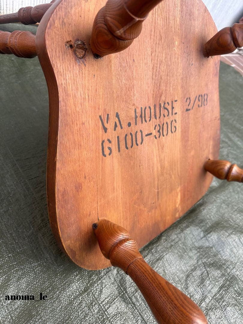 1008【ダイニングチェア】　米国　木製　ウィンザーチェア　スティックバック