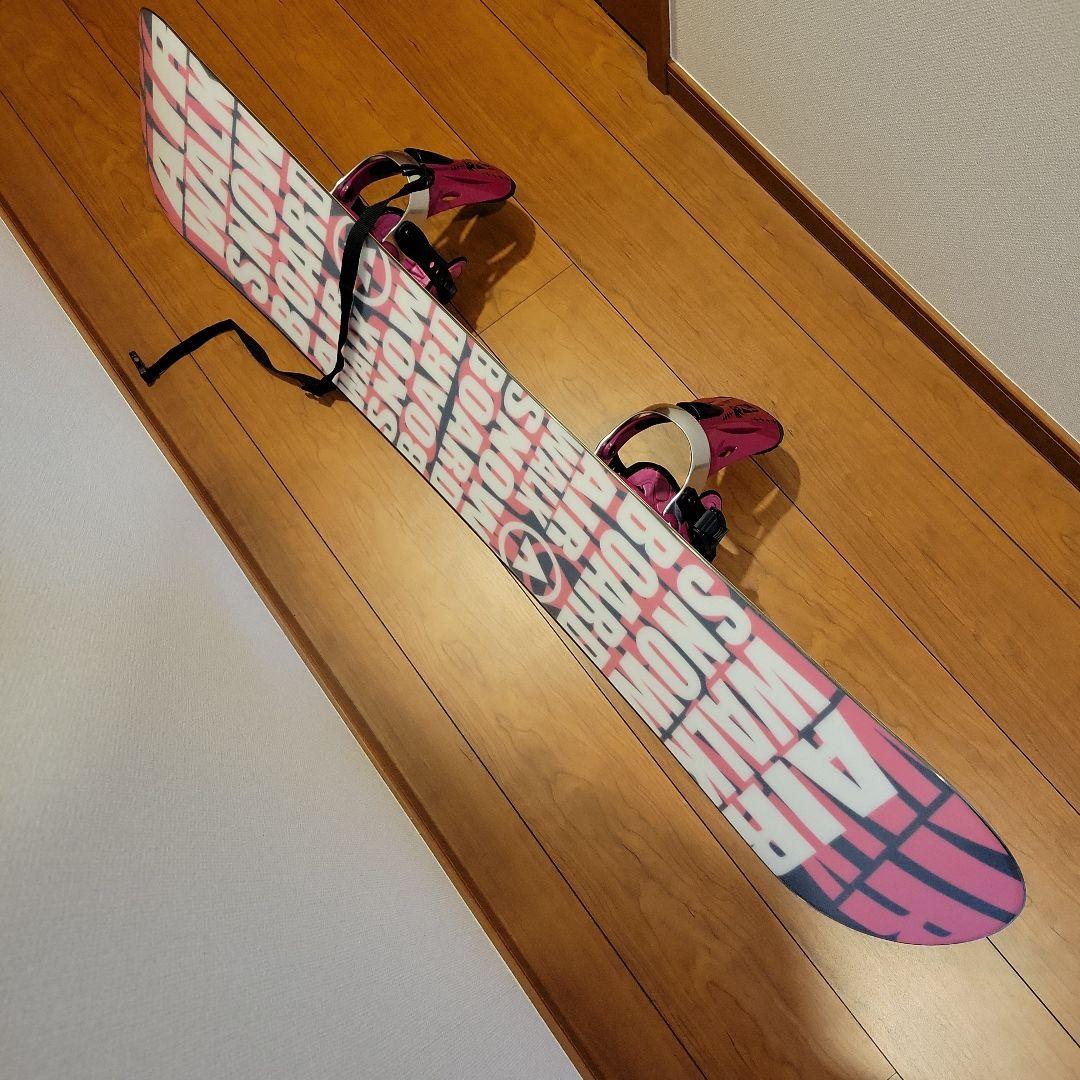 スノーボード 板 ヴィンディング AIRWALK ピンク ホワイト 145cm