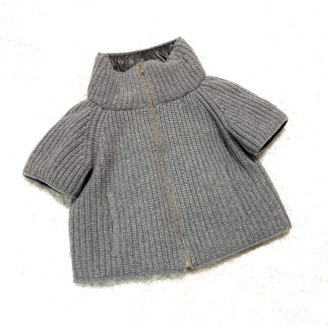 美品✨HERNO　リバーシブルショートスリーブニットダウン 42 グレー