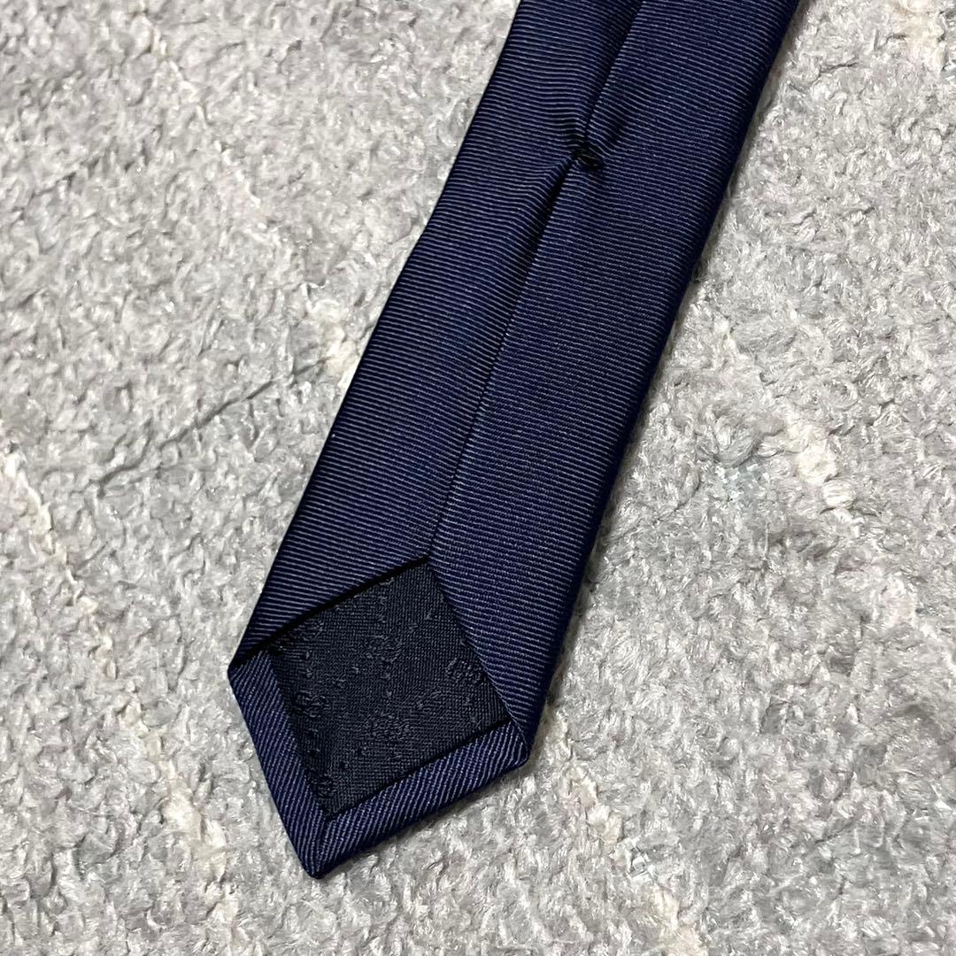 美品！グッチ［ネクタイ］ジャガード　ネイビー　蜂　Bee　ビジネス
