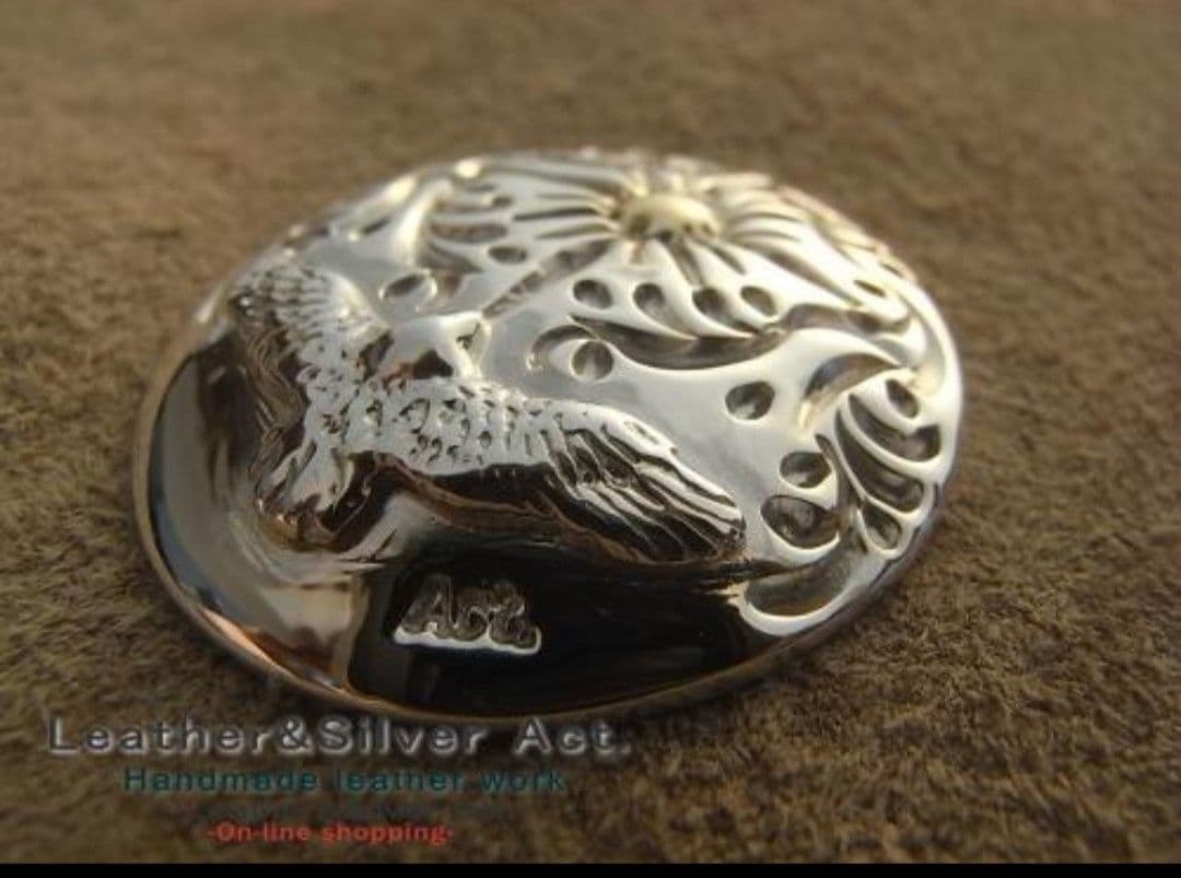 シルバーコンチョ　シルバー925 髪留め ヘアゴム　ウォレット　ボタン　イーグル