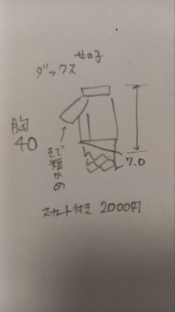 デニムスカート付き