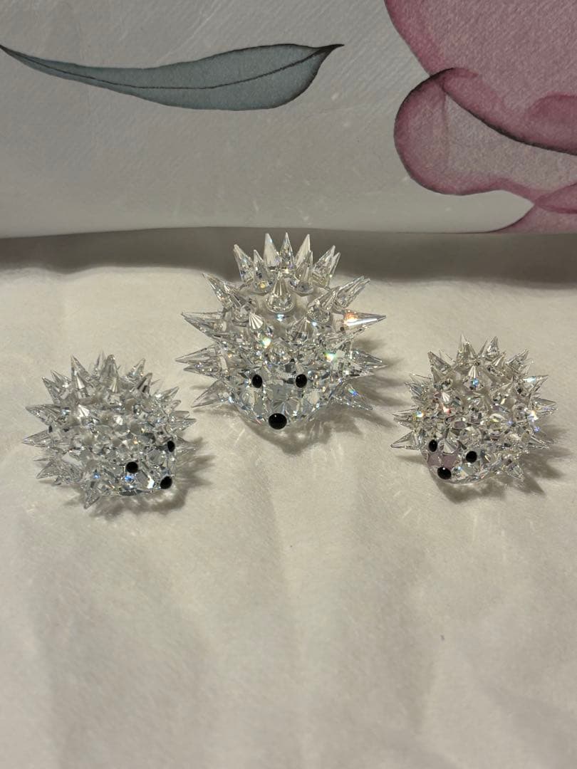 スワロフスキー　ハリネズミ3体セット