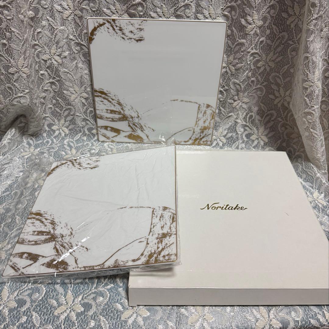 Noritake アラカルト 23.5cmスクエアフラットプレート　2枚