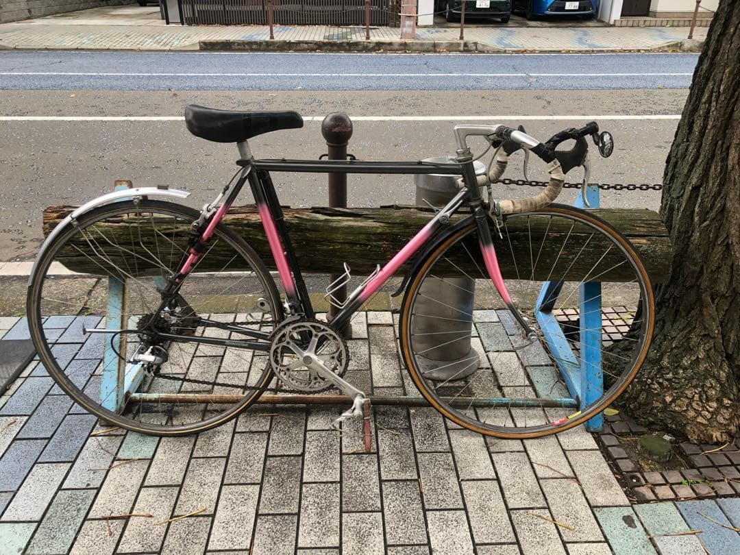 ブリヂストン　クロモリ　ロード　シマノ600