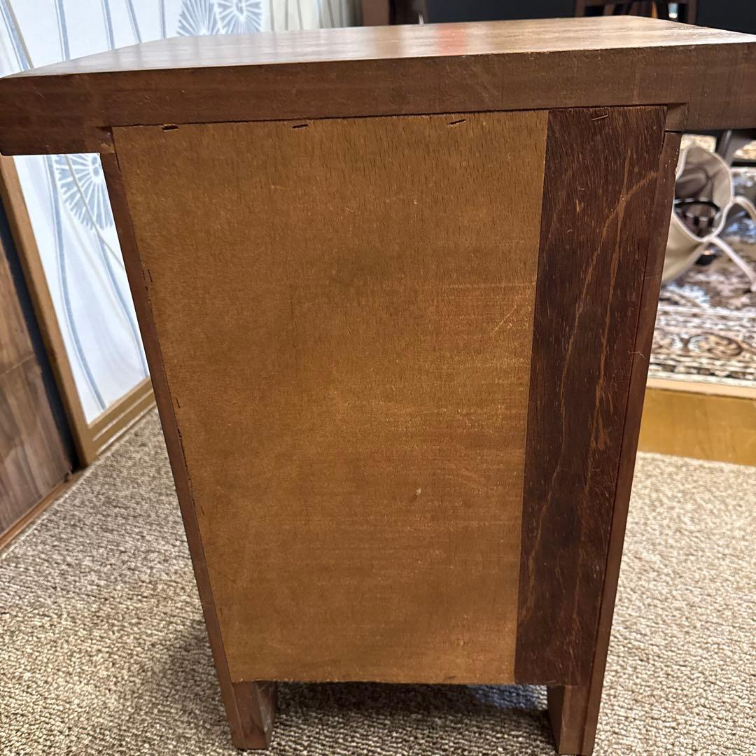 アンティーク　木彫り　棚　キャビネット　花台