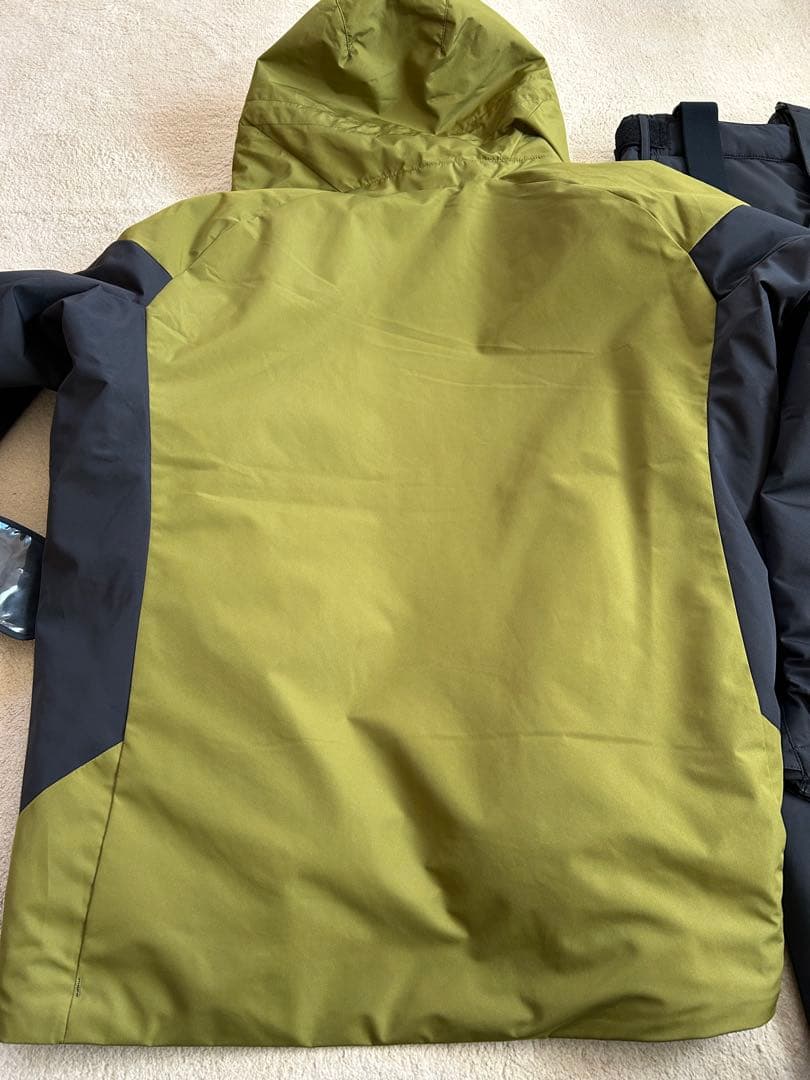 【LL】DESCENTE スノーボードウェア上下セット グリーン/ブラック