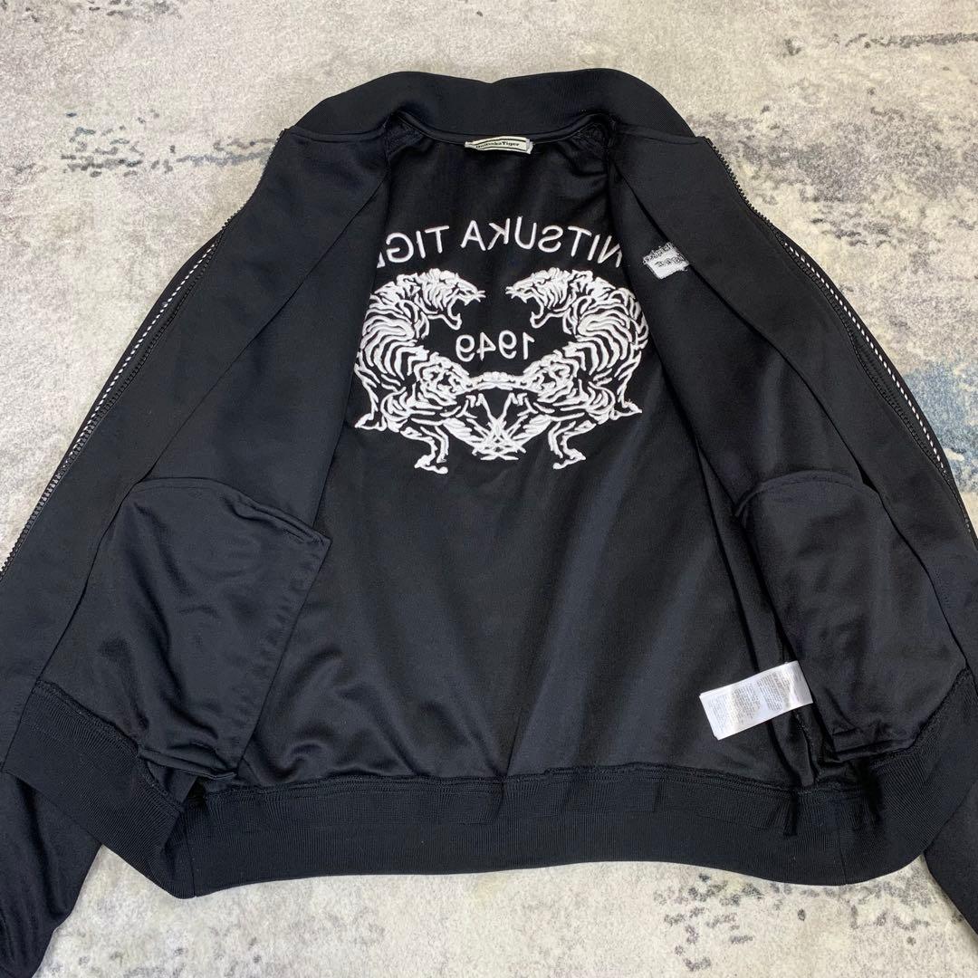オニツカタイガー トラックジャケット 虎刺繍ロゴ ブラック XL 即完品
