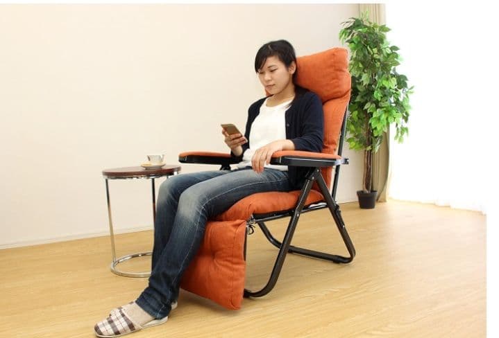 ビータ(Vita) ワンタッチリクライニングアームチェア グレー チェア つ61