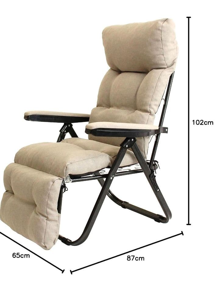 ビータ(Vita) ワンタッチリクライニングアームチェア グレー チェア つ61