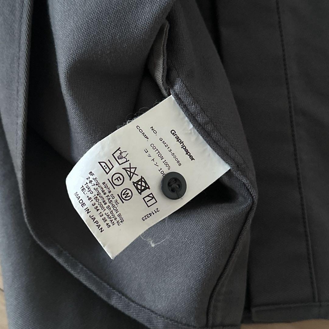 Graphpaper 21AW モールスキンシャツ F チャコールグレー