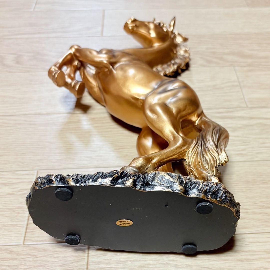 高級 金馬＆黒馬 風水 開運 置物 午年 インテリア 開運 オブジェ 高見え