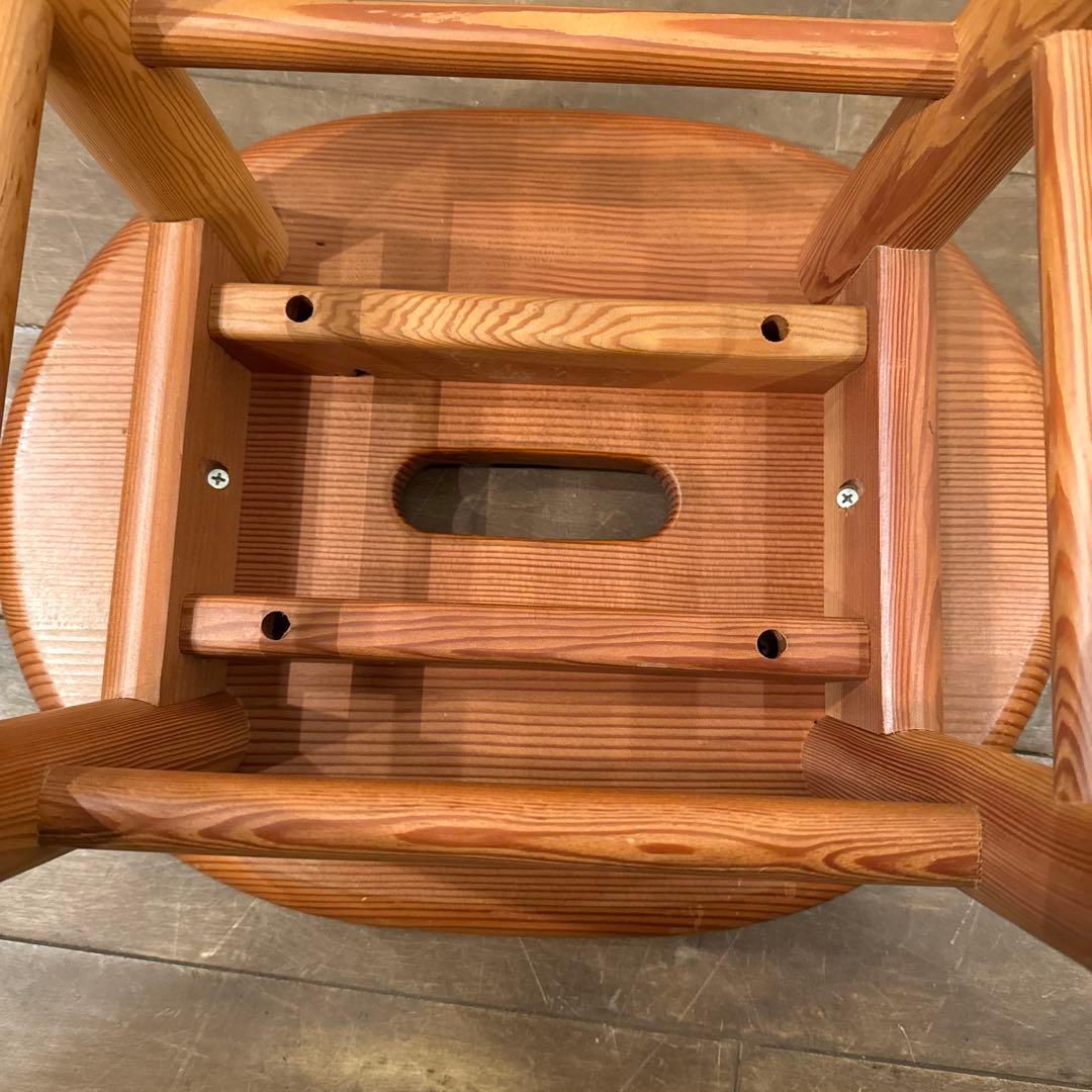 オーバルウッドスツール　北欧風デザイン