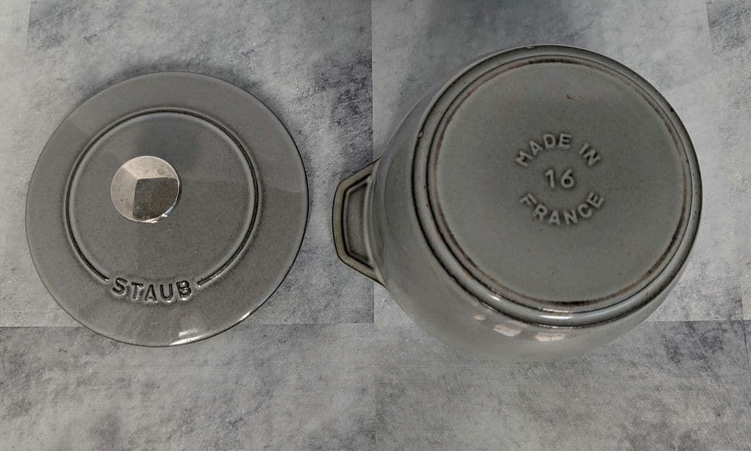 ストウブ ラ・ココット de GOHAN M 16cm グレー 2合炊き