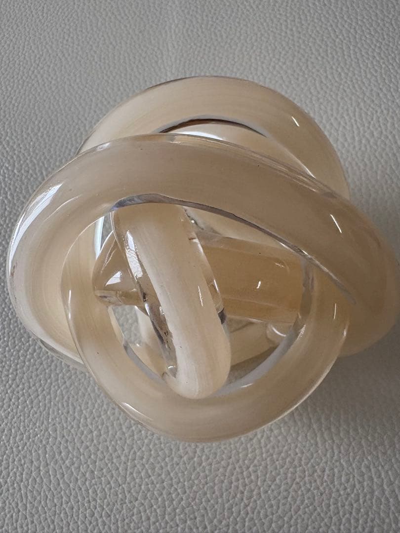 Hsi Chen♧ガラスオブジェ　アイボリー3個＆ピンク 3個♧インテリア