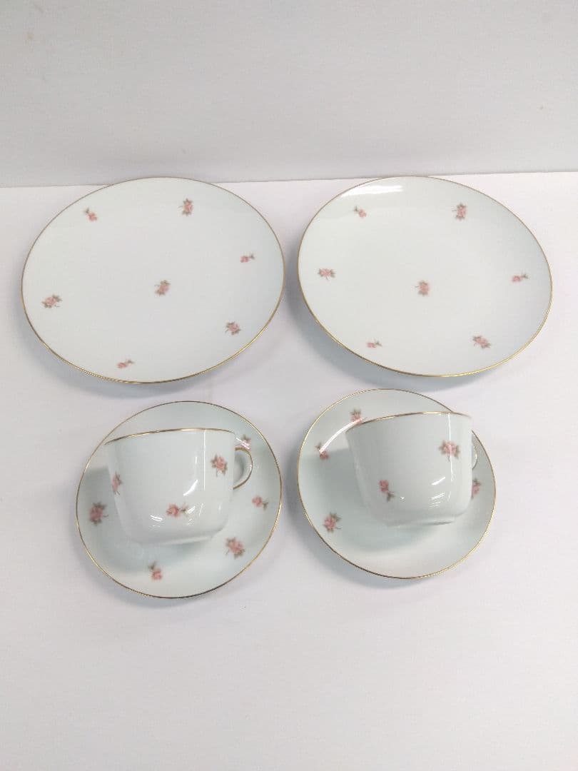 大倉陶園 コーヒーカップ 花柄 中皿 プレート 洋食器 食器 ソーサー
