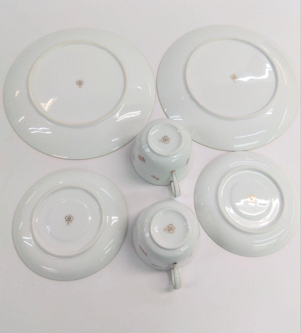 大倉陶園 コーヒーカップ 花柄 中皿 プレート 洋食器 食器 ソーサー