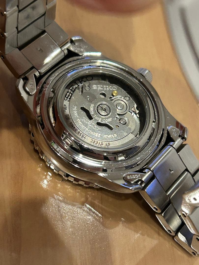 【廃盤】SEIKO 5スポーツ7S36 自動巻き　デイデイト　付属品調整コマ有り