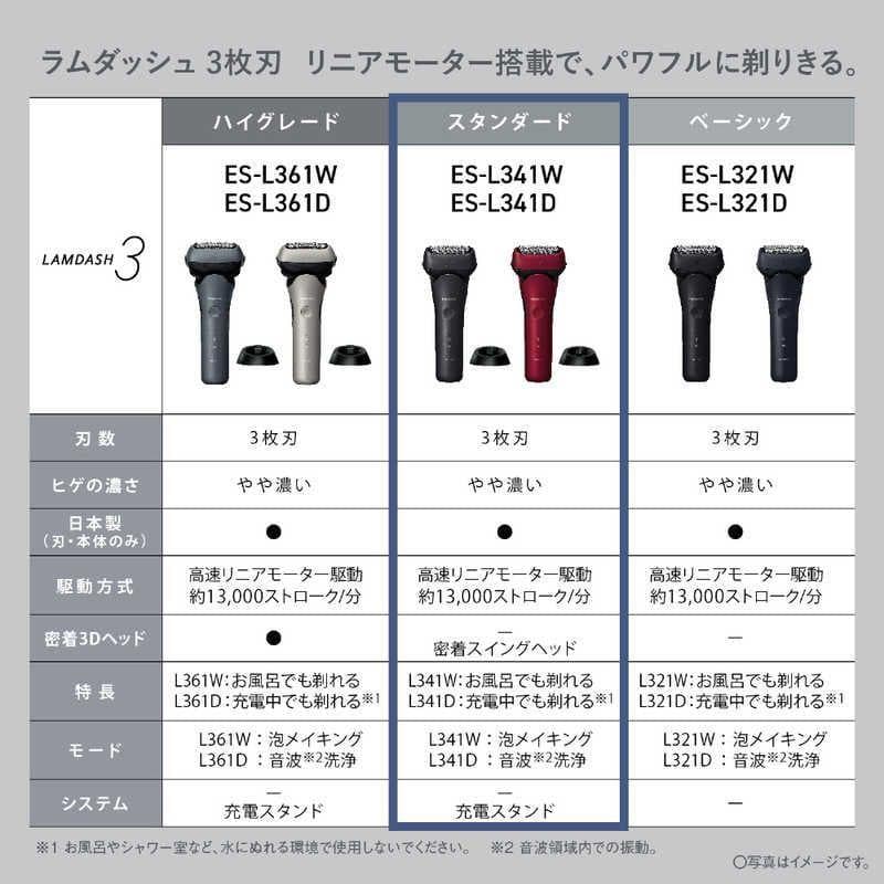 パナソニック メンズシェーバー ラムダッシュ ES-L341W-K