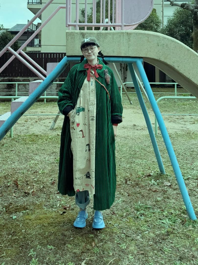 S*N様 廃盤 CABaN コーデュロイロングコート グリーン ユニセックス 定