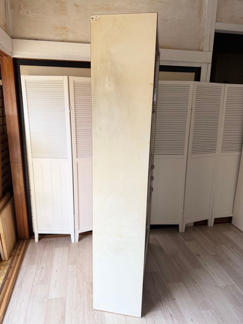 昭和レトロ レトロポップ 食器棚 ガラスキャビネット 木製 キッチン収納 大