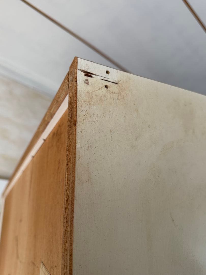 昭和レトロ レトロポップ 食器棚 ガラスキャビネット 木製 キッチン収納 大