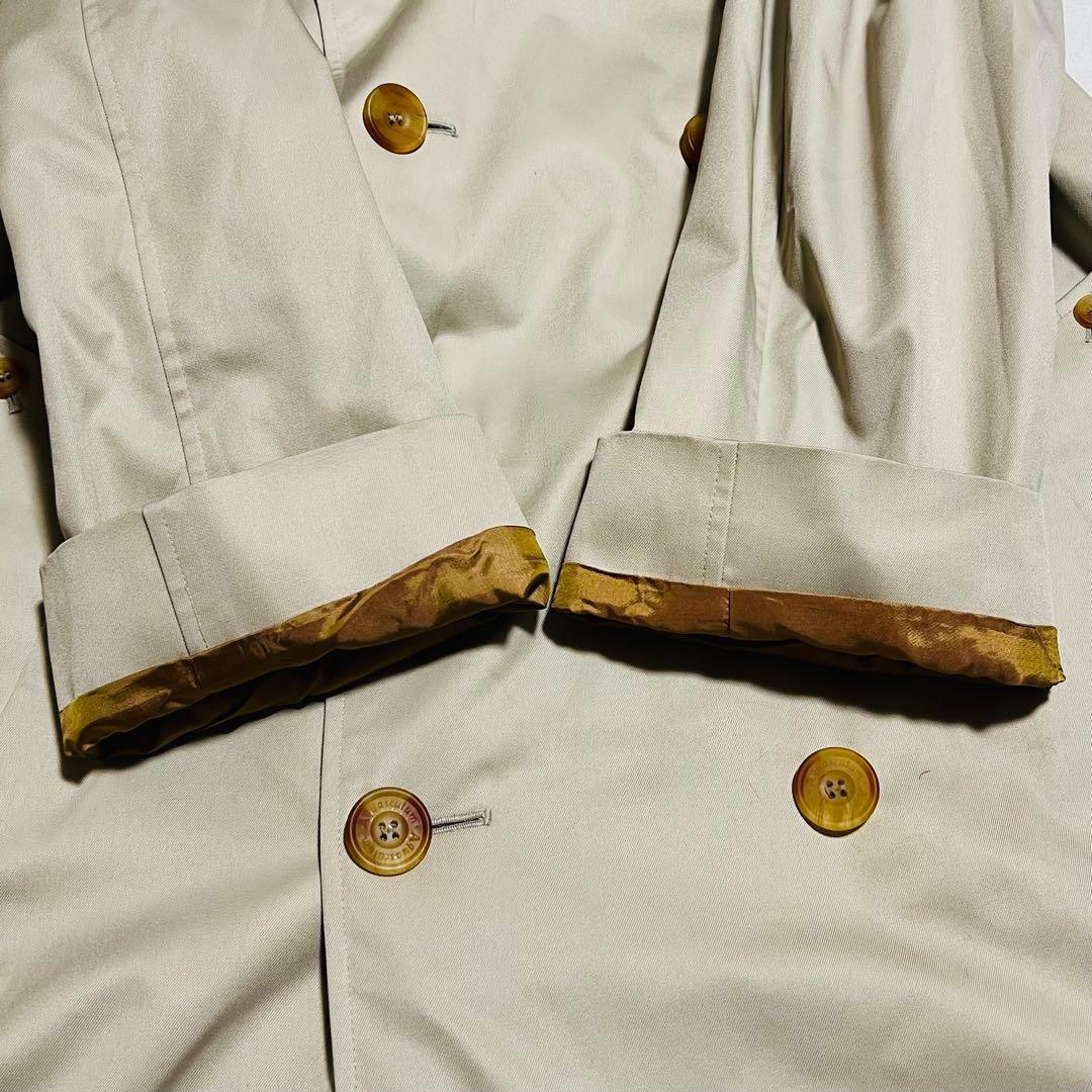 【美品】アクアスキュータム トレンチコート ベージュ メンズ 3L相当