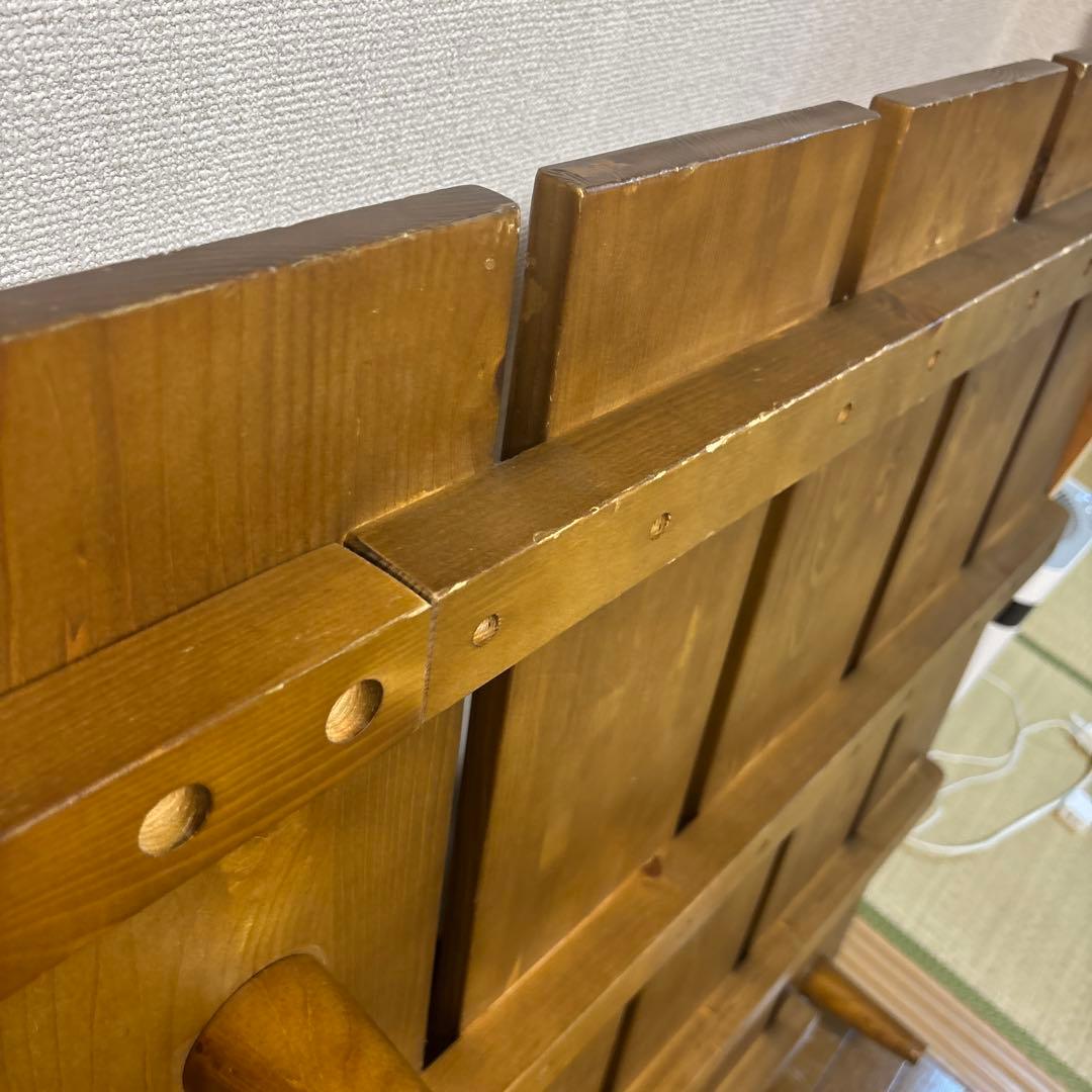 北欧ローベッドフレーム　セミダブル　簡単組立　高さ調節可17cm又は22cm