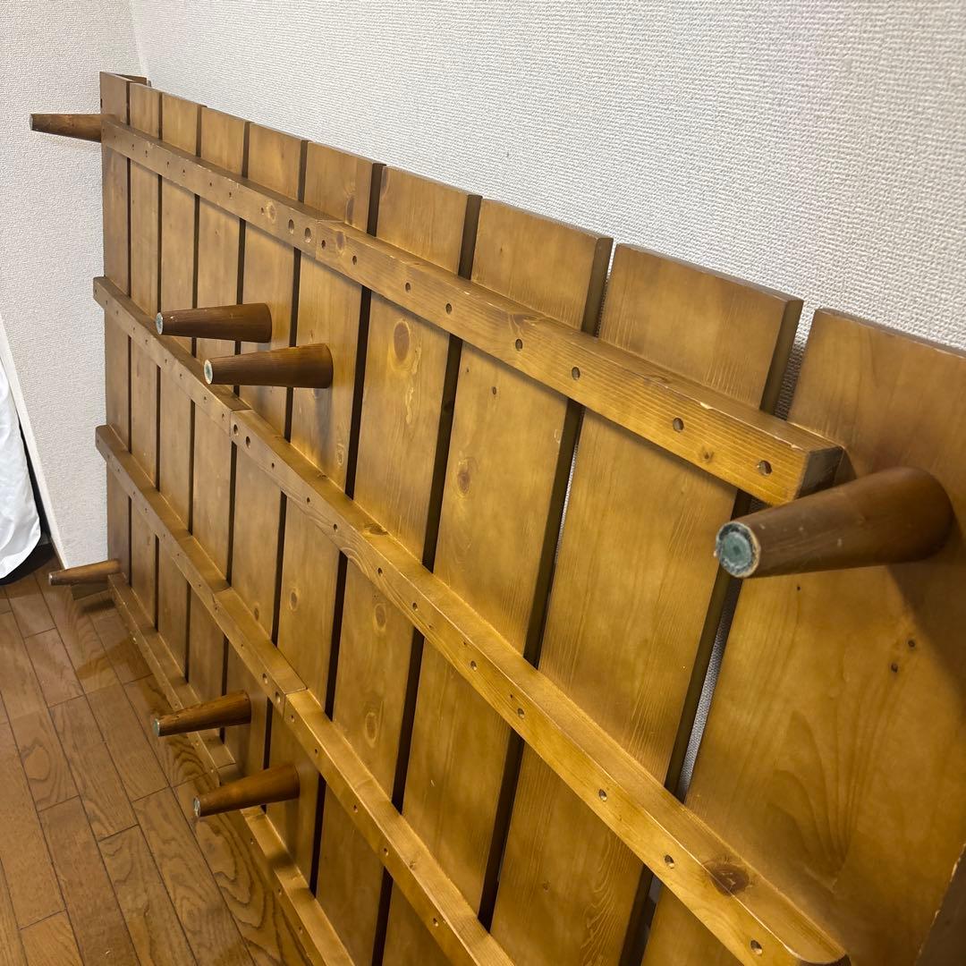 北欧ローベッドフレーム　セミダブル　簡単組立　高さ調節可17cm又は22cm