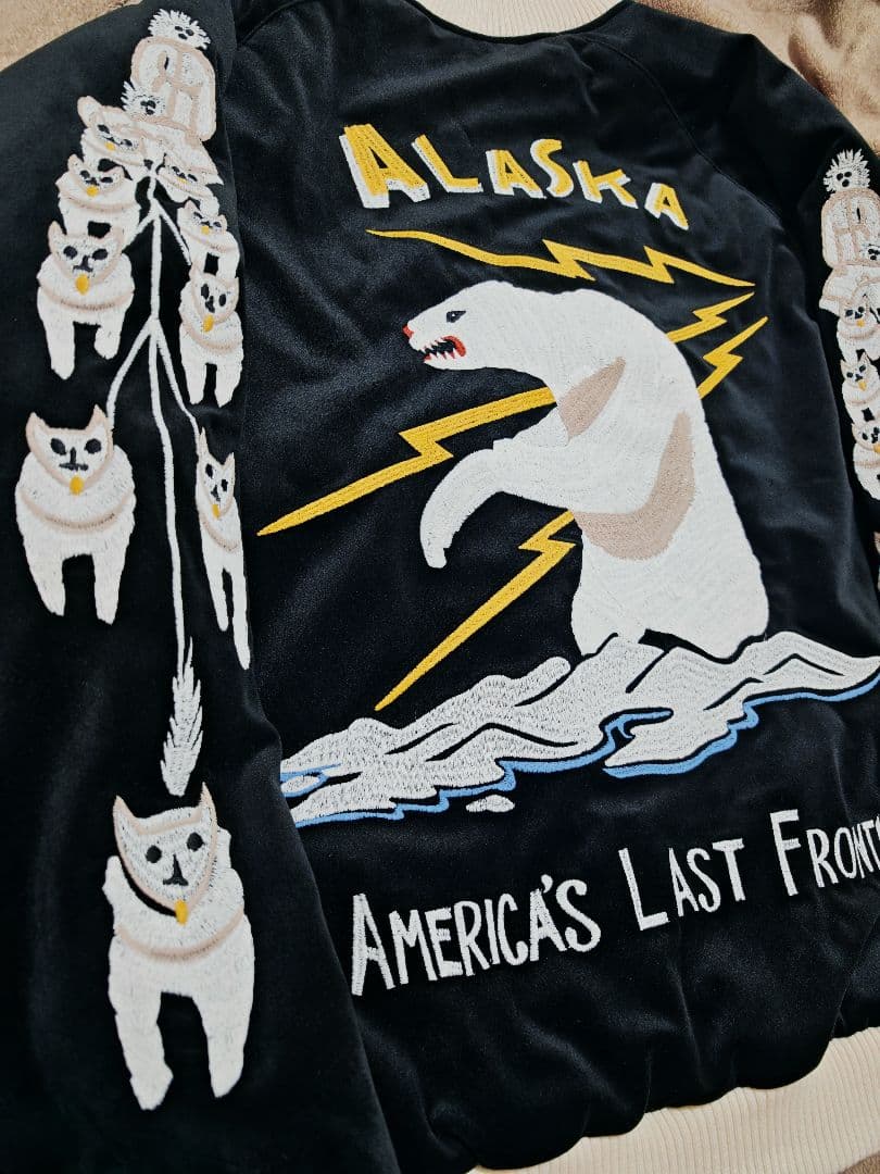 HOUSTON USA アラスカ 日本限定 別珍 スカジャン unisex