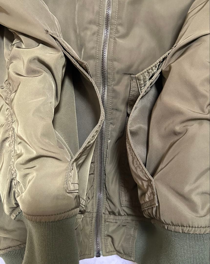 GAP B-15 ボア フライトジャケット ミリタリー MA-1 M カーキ