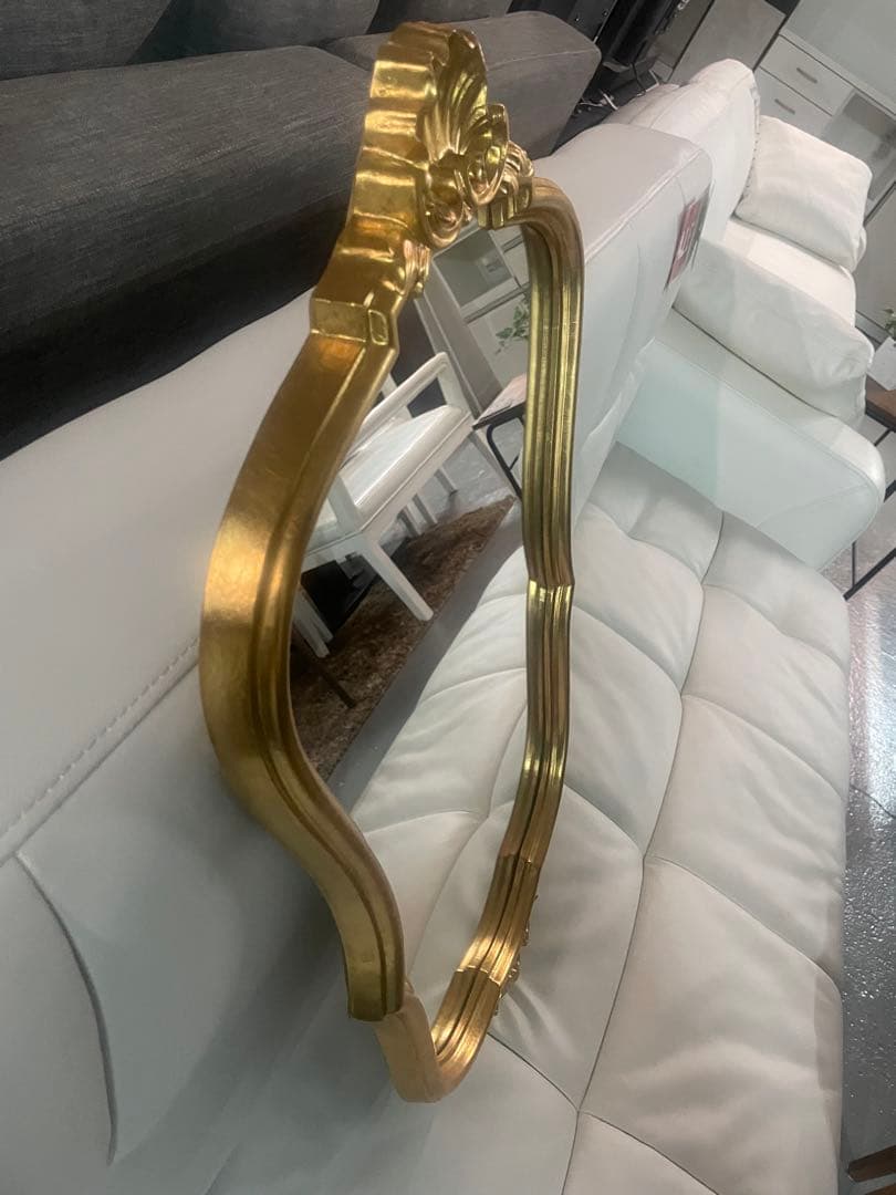 アンティーク　ゴールドミラー