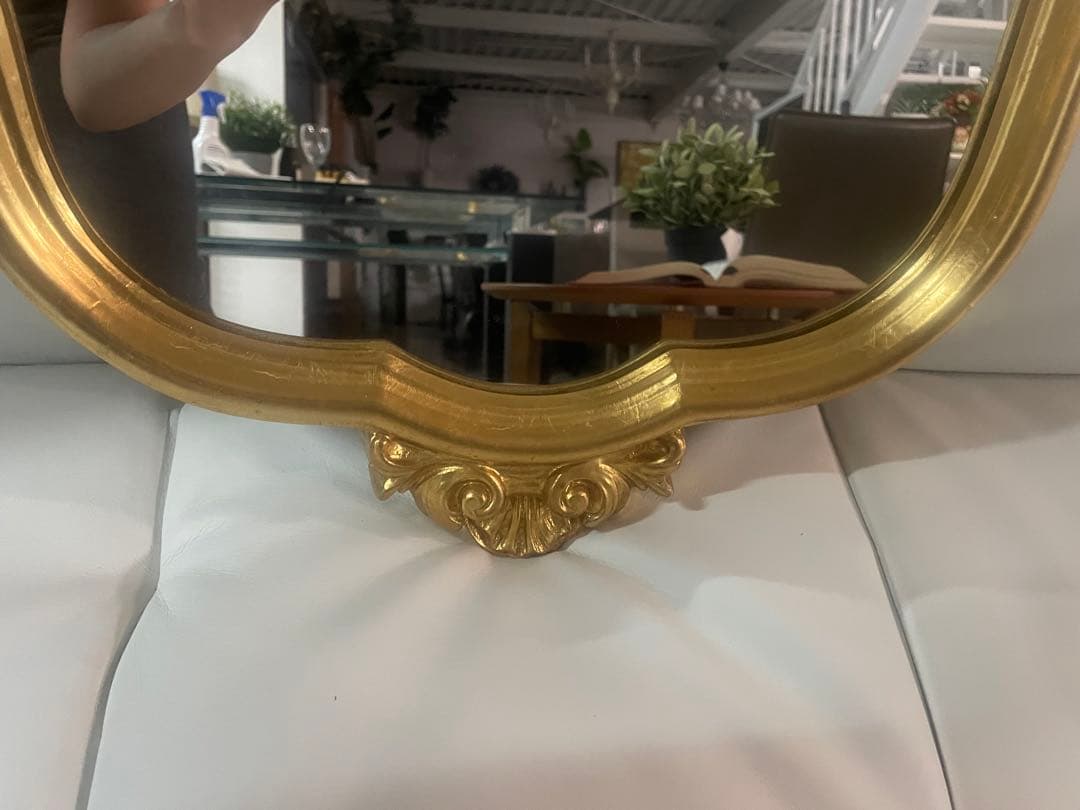 アンティーク　ゴールドミラー