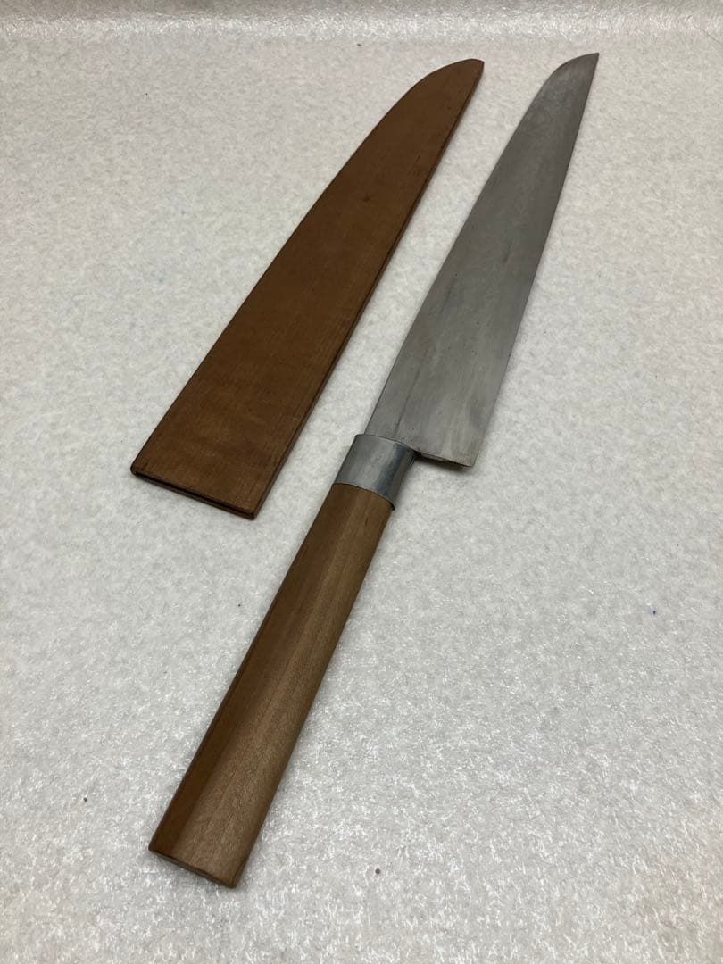 大きめ 職人手作り 和包丁 鎌型包丁 刃渡り約31cm 全長47.5cm