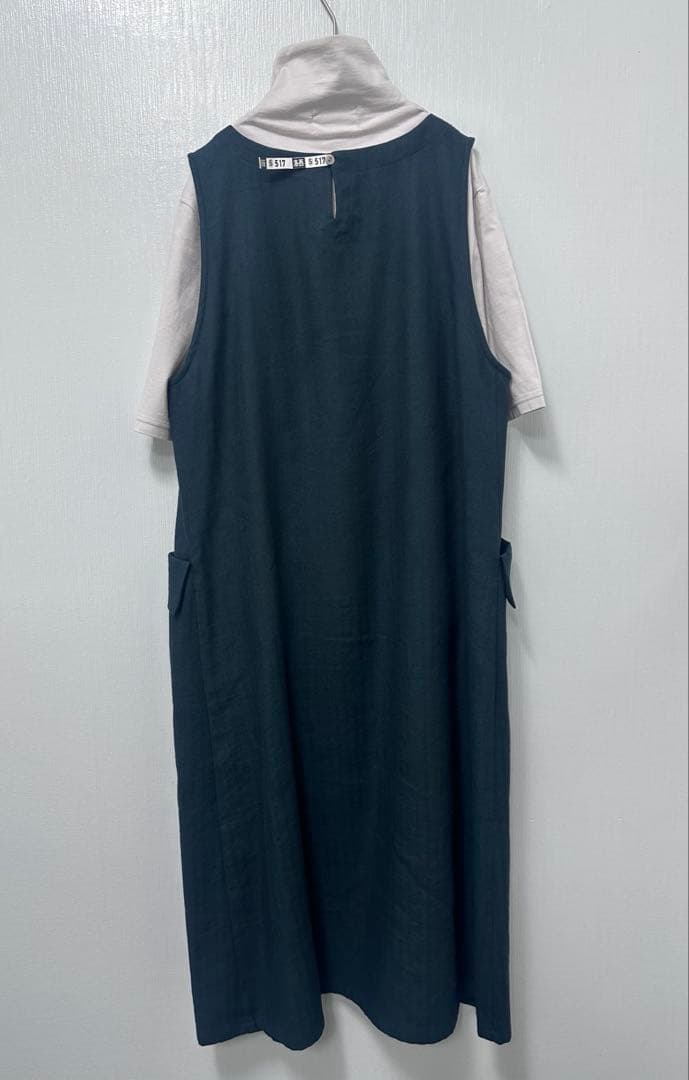 群言堂 石見銀山 ジャンパースカート春竜胆はるりんどう フリー(ショップ紙袋付)