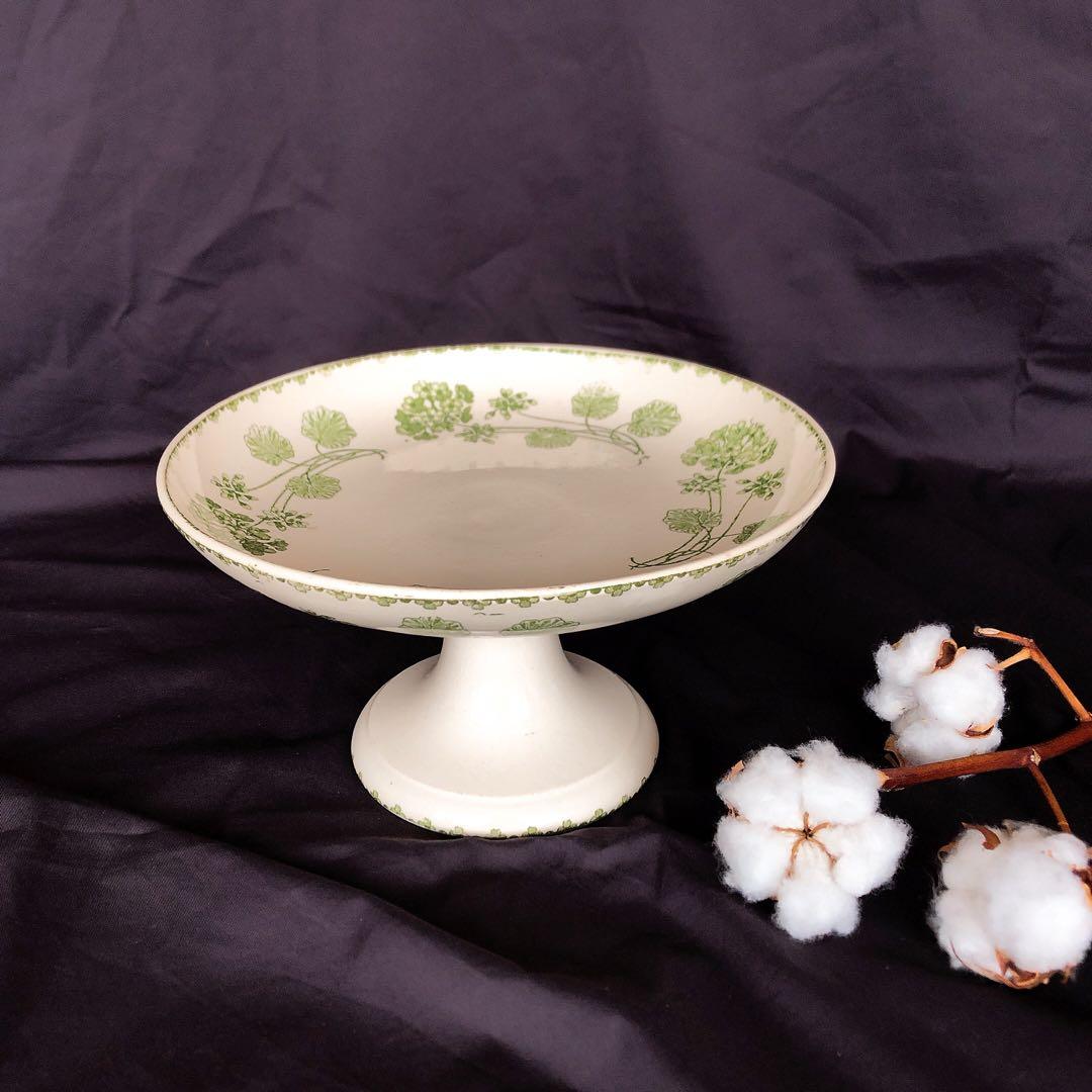 UCサルグミンヌ　ゼラニウム　コンポティエコンポート皿　フランスアンティーク食器