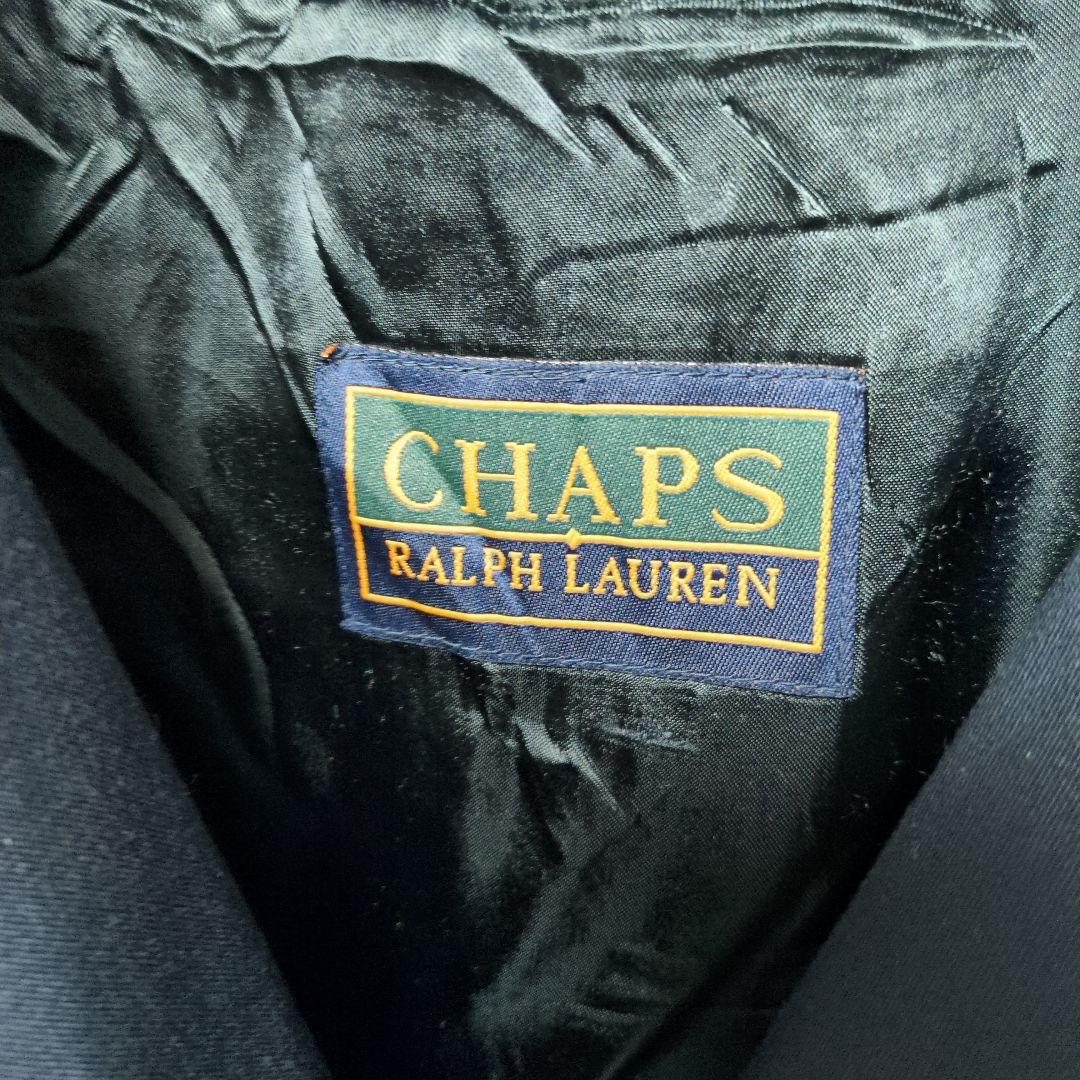 【レア物】ラルフローレン　チャップス　紺 ダブルブレスト トレンチコート　L
