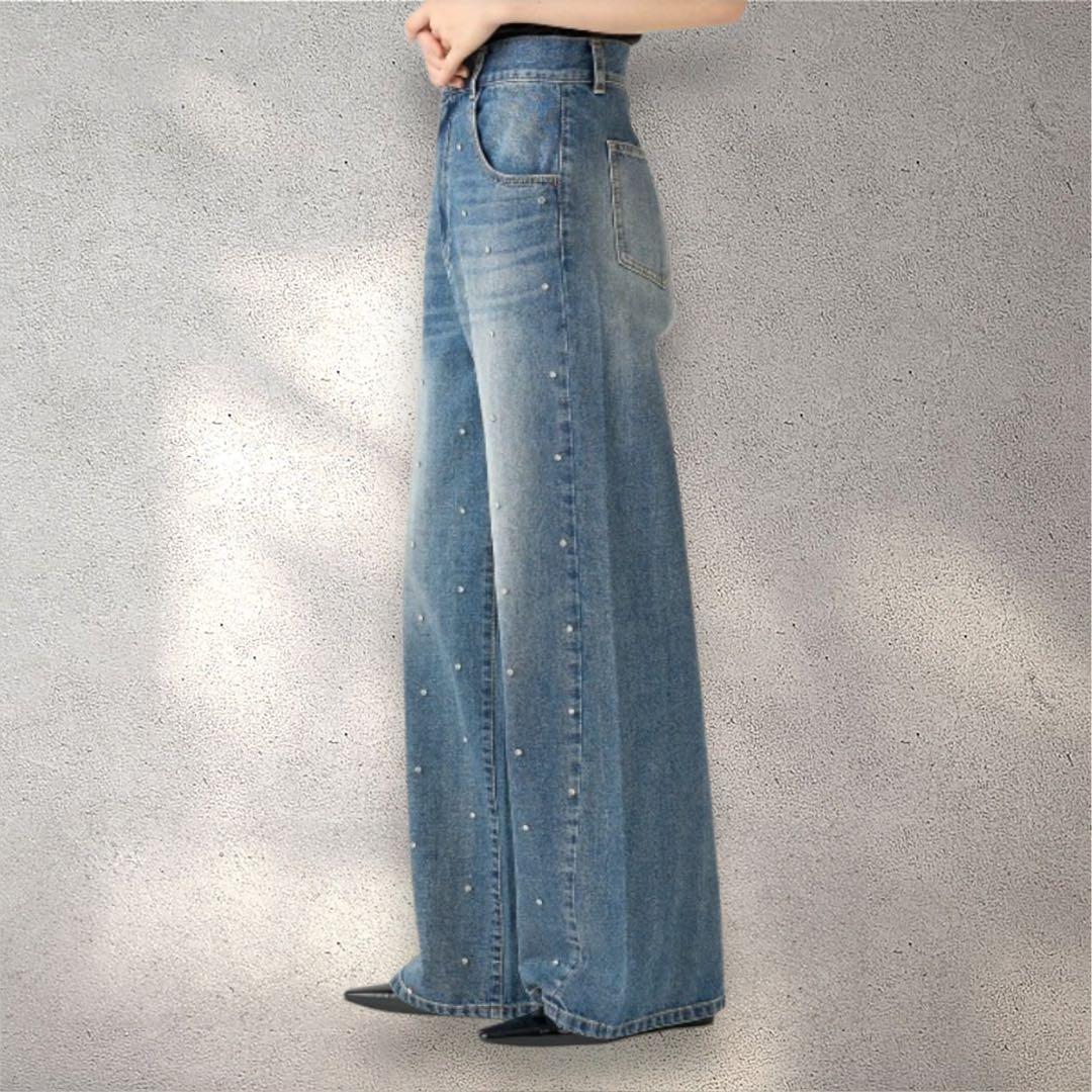 FRAY I.D ハイウエストワイドビジュー　デニムパンツ　サイズ1