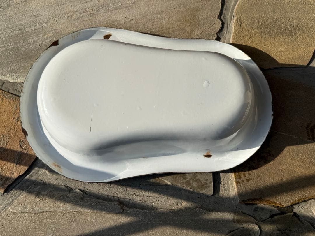 値下げ　フランスアンティーク　ホーローベビーバス　レア