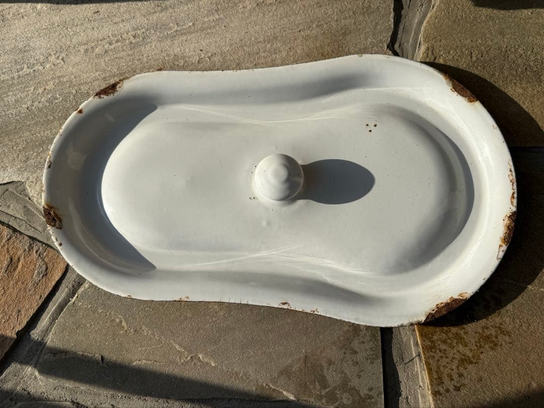 値下げ　フランスアンティーク　ホーローベビーバス　レア