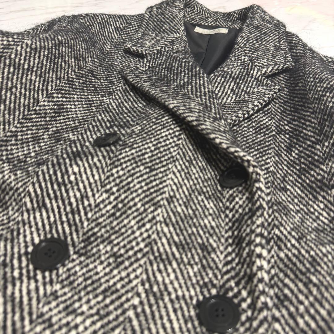 【美品】ジャーナルスタンダード BIGヘリンボーンWフロントチェスターコート