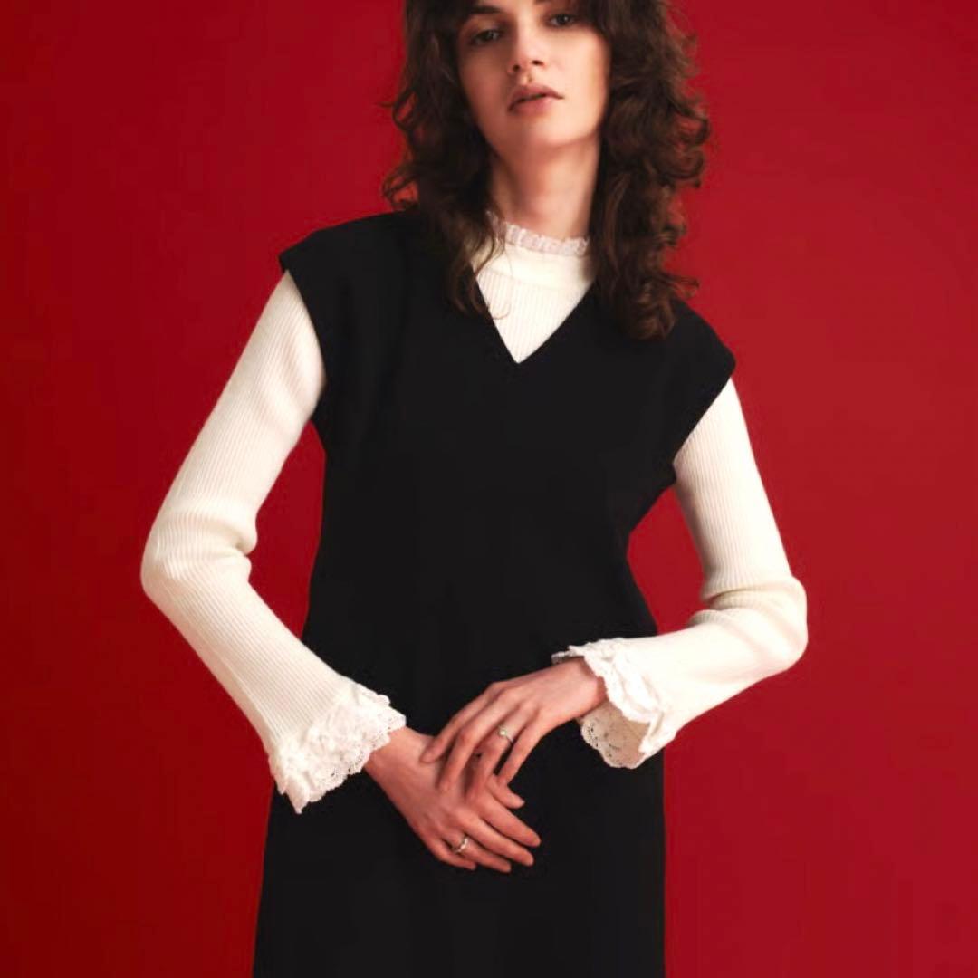 【新品】 OHGA ニット　レース付きニット