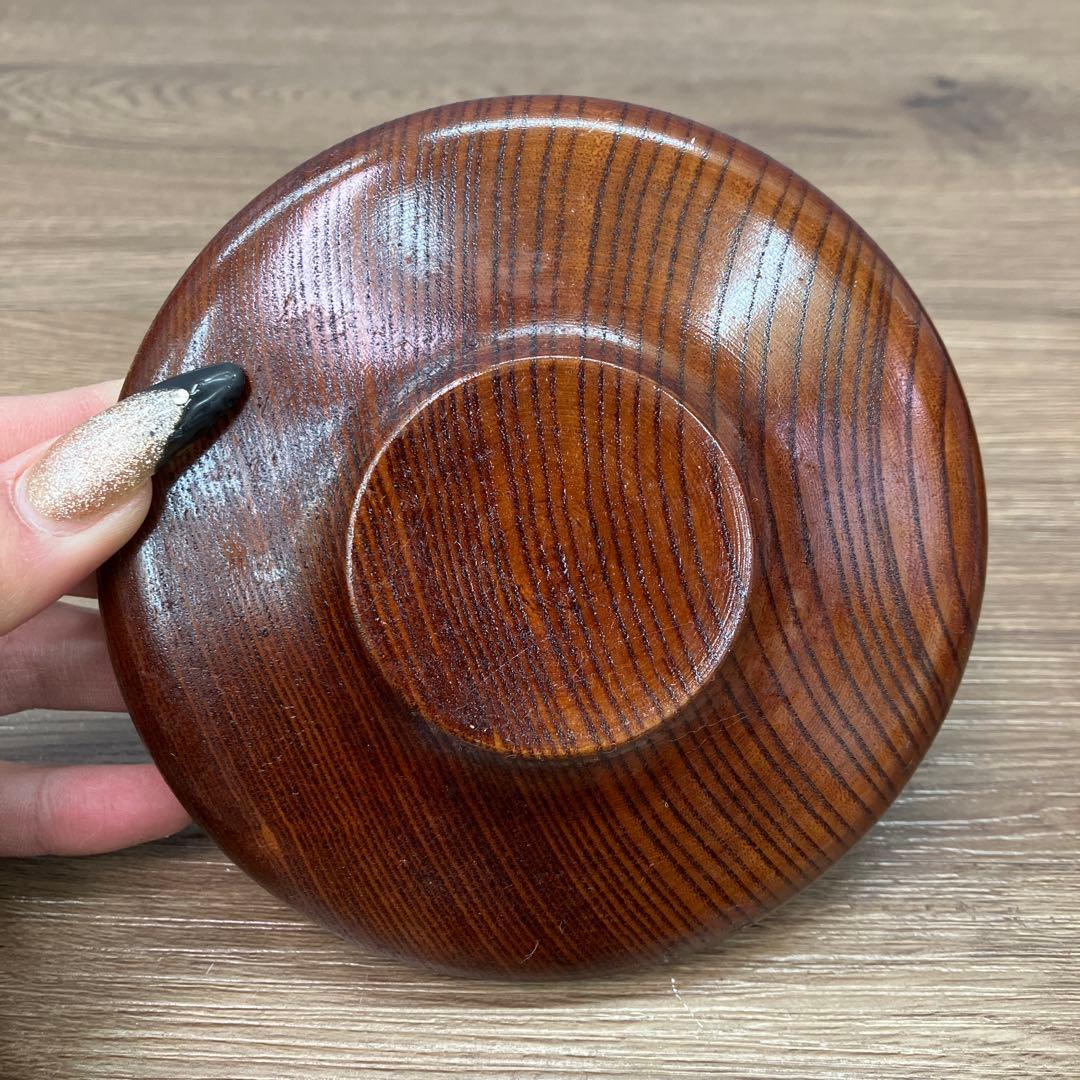 E-1 昭和レトロ 美品 SEIBI 天然木 サラダボウル 茶托 6客セット