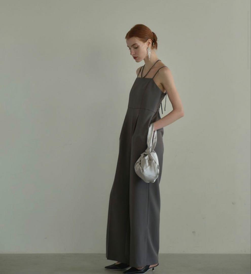 ANDRESD オールインワンドレス　パンツドレス　チャコールグレー